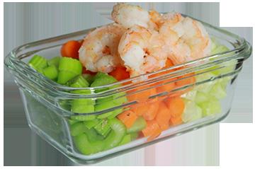 Cycle 1 Lunch Recipes Servings: 1 Shrimp and Veggies 4 ounces Shrimp (peeled) 1/2 cup