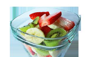 Cycle 1 Snack Options Servings: 1 1/2 Banana (sliced) 1 Kiwi (sliced) 1/4 cup Strawberries (sliced) 2 tsp Chia Seeds Servings: 1 Fruit Salad Raw Veggies Combine fruit in a small bowl and toss