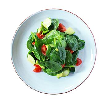 Cycle 2 Lunch Recipes Servings: 1 Avocado Spinach Salad 1 ounce Avocado (chopped) 1 handful Spinach 1/4 cup Grape Tomatoes 1 tsp Olive Oil 1 tsp Apple Cider Vinegar 1/2 Cucumber