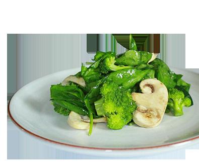Cycle 2 Lunch Recipes Servings: 1 Garlic Veggie Salad 1 handful Spinach 1/4 cup Mushrooms