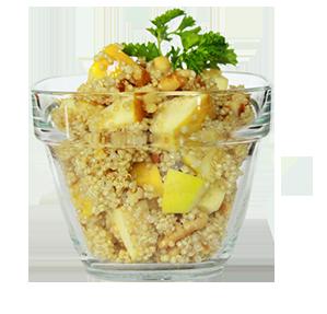 Cycle 3 Breakfast Recipes Servings: 1 Apple and Nut Quinoa 1/4 cup Uncooked Quinoa 1/2 Apple (chopped) 1 ounce Walnuts Scramble Rinse quinoa under water for a few minutes.