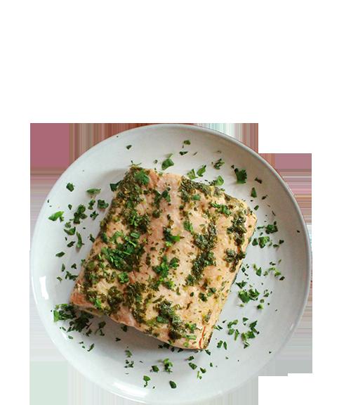 Cycle 3 Dinner Recipes Salmon with Cilantro Sauce Servings: 4 1 (12 oz) Salmon Fillet (cut into 4 portions) 1/4 cup Lime Juice 3 Tbsp Fresh Cilantro (chopped) 1 Tbsp