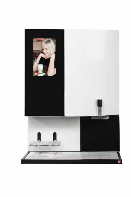 VARIA NTS OCS Keyless, simple operating concept Coffee and instant containers utilise the full depth of the machine.