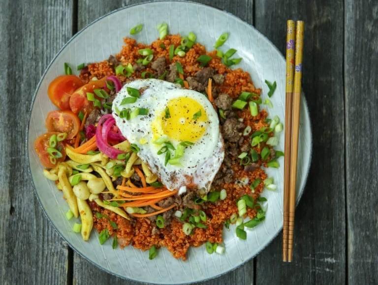 Szechuan Quinoa Bowl Recipe By Joodie the Foodie Cooking and Prep: 50 m Serves: 4 Contains: Preference: Meat