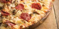 25 2.50 Premium Topping (Additional Charge) PAN Pizza A Southside take on a Chicago tradition our pan pizza is not too thick and contains the perfect proportion of gooey cheese and perfectly seasoned