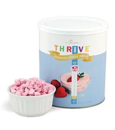 The Yogurt Variety Pack contains #10 (gallon size) cans of the following: Vanilla Yogurt (FD) (44 servings) Strawberry Yogurt (FD) (43