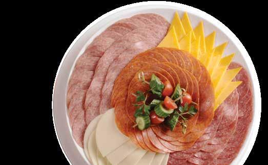 Di Lusso party trays meat & cheese trays DI LUSSO Meat & Cheese Tray Our most popular, featuring DI LUSSO premium double smoked ham, smoked turkey breast and top-round roast beef.