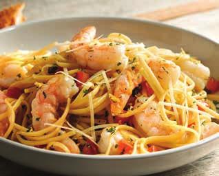 Tender Shrimp sautéed with Capers in Lemon Garlic Butter, served over a bed of Linguine. 1260 cals 17.99 Of Course We Have Scampi!