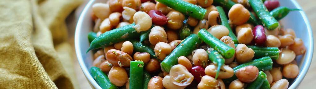Marinated Mixed Bean Salad 8 ingredients 15 minutes 6 servings 2. Bring a medium-sized pot of salted water to a boil. Drop in the green beans and simmer for 3 to 5 minutes.