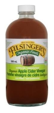 Organic Apple Cider Vinegar Filsinger s Organic Cider Vinegar is unpasteurized and unfiltered.