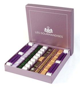 The Fashion Écrin contains 80 flavored chocolate pieces: Le  L Oranger L After Eight L ÉCRIN