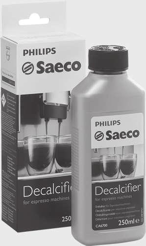56 ENGLISH ORDERING MAINTENANCE PRODUCTS For cleaning and descaling, use Saeco maintenance products only. You can purchase the products at the Philips online shop at www.shop.philips.
