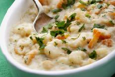 Creamy Seafood Casserole Yields 4 servings Cooking Time 55 mins 1/4 cup coconut oil plus 3 Tbs 1 large onion 5 medium carrots, thinly sliced 4 medium parsnips, thinly sliced 2 stalks celery, thinly