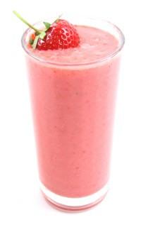 Strawberry Liquid 20 fresh strawberries, stemmed and wiped clean 1/2 cup low-fat milk 1 tablespoon sugar 6-8 ice cubes 1- Put all ingredients into a blender. 2- Blend until slushy and smooth.