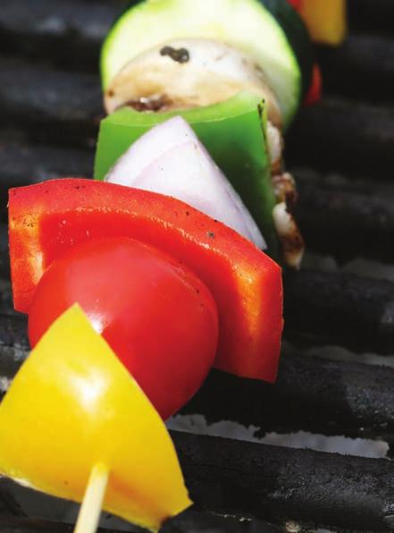 426 Unit 5 Your Health and Nutrition Grilled Vegetable Kabobs 1 zucchini 1 each red, yellow, and green bell peppers 12 oz. button mushrooms 1 red onion 1 pint cherry tomatoes 2 Tbsp.