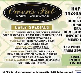 DINING GUIDE Italian Kitchen Express, 3104 Pacific Ave, Wildwood Stop in and try the famous cooking of Carlo Rosauri! Great platters, sandwiches, pizza and more. Be sure to try the fantastic cannolis!