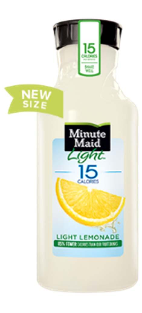 Minute Maid Lemonade (US) Minute Maid in 2010 Minute Maid Light in 2018 Nutritional Facts Calories 43 per 100 ml Total Fat 0 g Sodium 13 mg Total Carbohydrates 12 g Sugar 11 g Protein 0g Nutritional