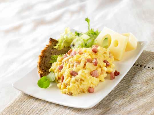 portions 120 X 50 g 6 80 480 (with toast) Scrambled egg portions with bacon &