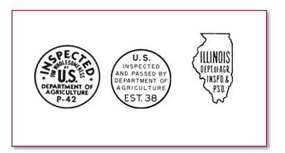 Important to Know Meat and Poultry-Types of approved inspection legend (USDA or