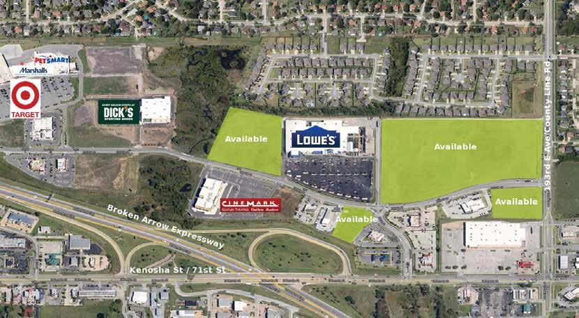 71st Street (Kenosha) the park at adams creek 8 >> power center This 220-acre master planned commercial development is in the heart of retail activity in Broken Arrow, just east of the