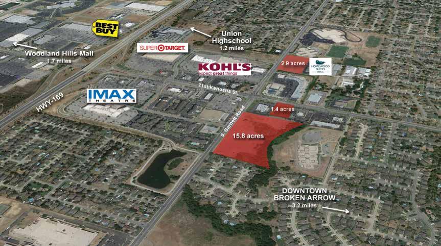 71st & garnett 11 >> high traffic area Located at the intersection of two major streets and ½ mile from Highway 169, this corridor provides outstanding access to one of the regions retail hubs.