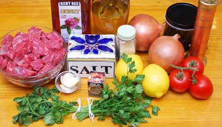 1 STEP-BY-STEP 2 Here is my mise en place for this recipe. The ras el hanout (the little box in front of the salt) was found at a local store. You can mix your own.