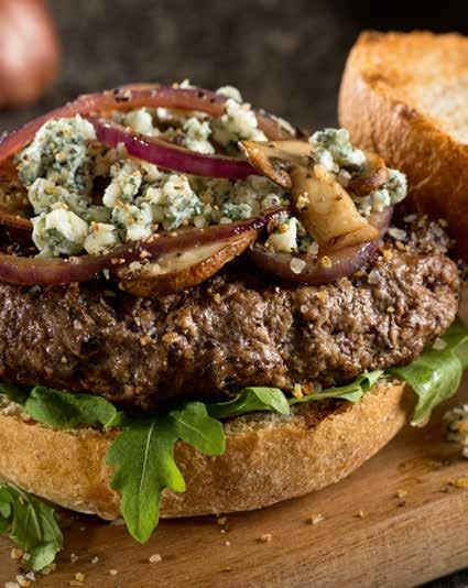 Burgers and Mushrooms go hand in hand.