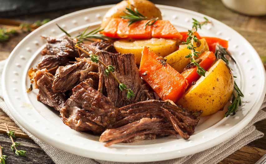 Roasting Beef Pot Roast Seasoned Bursting with flavour, yet, low in sodium Designed for Foodservice, yet made for Healthcare. (48088) Pkg. 2xAppr.