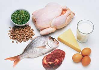 Proteins: Protein plays the role of growth and repair, hence good sorce of protein is reqired. Sorces of protein are meat, eggs, wheat, plses, fish, milk and milk prodcts.