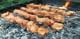 3. Barbeqe : In this method dry heat is created by brning hard wood or hot coal.
