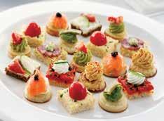 The canapés are generally served on a canapé salver and eaten from a small canapé plate. Smmary This chapter will help to learn abot the sandwich, the different parts of the sandwich.