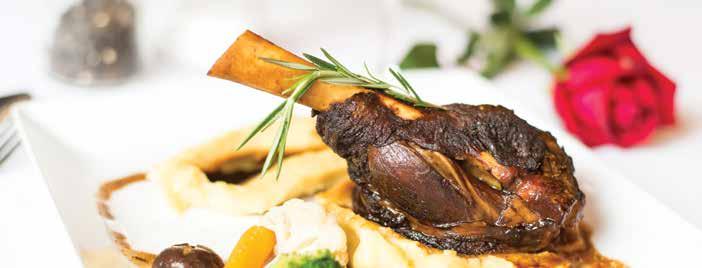 Lamb Shanks with Lemon & Rosemary Duck Ragu 60 MINUTES 25 MINUTES 4 lamb shanks ¼ cup plain flour ¼ cup olive oil 2 cloves garlic, crushed 2 onions, chopped ¾ cup chicken stock 4 fresh rosemary