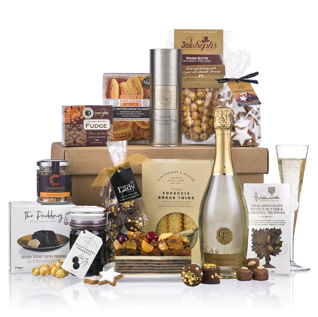 STAR OF WONDER Presented in a fluted gift box containing: Prosecco DOC Millesimato Casa Dei Farive Veneto Italy 75cl 11% vol Cambrook Brilliantly Caramelised Sesame Peanuts 85g Cartwright & Butler