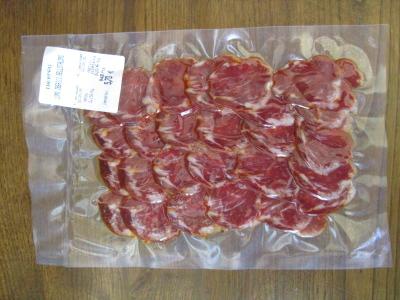 REF : LOMS-2 PRODUCT: Acorn Loin Envelope (150 gr). Loin from extra Iberian pigs meat nourished with acorns in wild-controlled forest regime.