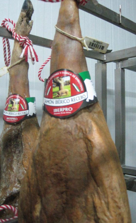 REF : JAR-2 PRODUCT : Cured ha m PRICE : To be agreed depending on order size Cured ham from Iberian pig nourished with a combination of acorns fro m our holm
