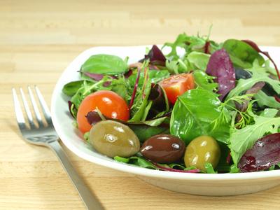 SAVORY MEAL 2 ITALIAN MIXED GREEN SALAD WITH CREAMY ITALIAN DRESSING A nice mix of baby lettuce, cherry tomatoes and olives tossed in creamy Italian dressing is a great second