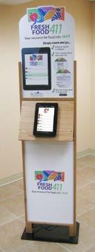 The slim kiosk has a modest footprint, which makes it retail space friendly.