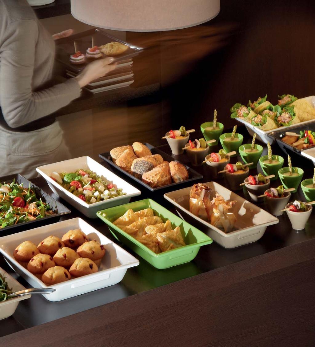 Urban Buffet Hotel buffets Commercial restaurants Emile Henry presents a range with contemporary shapes and soothing colours,