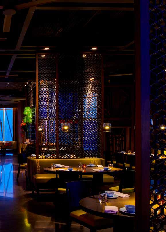 Situated on level 25 of the newly constructed Alila SCBD Hotel, Hakkasan features a main dining room, lounge, bar and private dining room, with all providing sweeping views of the urban landscape