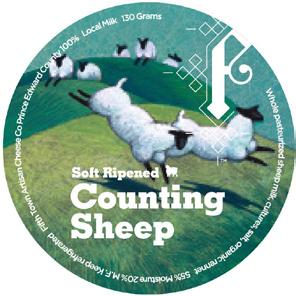Counting Sheep Surface ripened soft cheese made from 100% fresh local Sheep s milk. A soft surface ripened cheese made with sheep s milk & organic rennet.