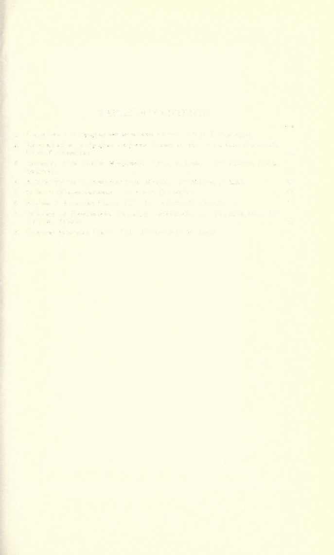 TABLE OF CONTENTS 1. Rediscovery of Syagrus werdermannii Burret. By S. F. Glapsman... 1 2.