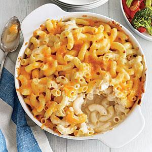 Two-Cheese Mac and Cheese Indulge in Two-Cheese Mac and Cheese our lighter version of the comfort food favorite.