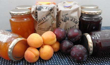 APRICOT JAMBOREE POP-UP JAM FACTORY - COMMUNITY PROJECT by the community for the community Apricot jam & Brandy and Cinnamon-scented Plum jam For