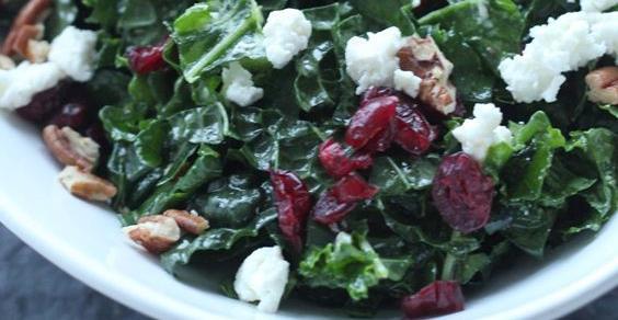 Balanced Bite Greens are typically thought of in salads, but they can also be steamed, roasted, grilled, or baked! Kale Salad with Cranberries, Pecans, Feta and Beans ½ tbsp. Canola Oil ½ tbsp.