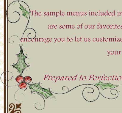 Welcome At Amphora, details are our passion. Our culinary and event design team bring an experienced touch to any holiday occasion.