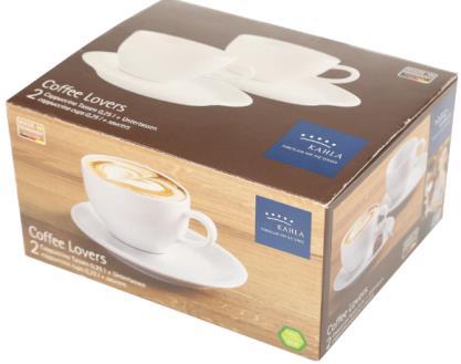 Product Code:1AE2679001A KAHLA COFFEE LOVERS SET OF 2 PORCELAIN EXPRESSO CUPS AND SAUCERS 2.