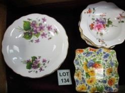 00 134 Eight pin trays including four made by Royal rown Derby.