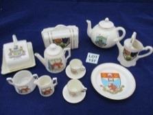 00 137 Ten unusual crested china novelties including a