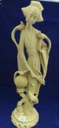 00 199 A resin figurine of a geisha girl. Height 50cm.