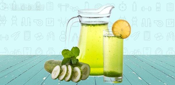 1 cucumber 3 to 5 celery stalks, bottoms removed 2 to 3 kale leaves 1 yellow bell pepper (yellow capsicum) Handful of basil (3 to 4 leaves) ½ lemon, peeled (optional) Method: Wash the cucumber,